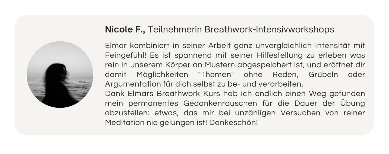 Teilnehmerin Nicole über ihre Erfahrungen beim Atem und Breathwork Retreat