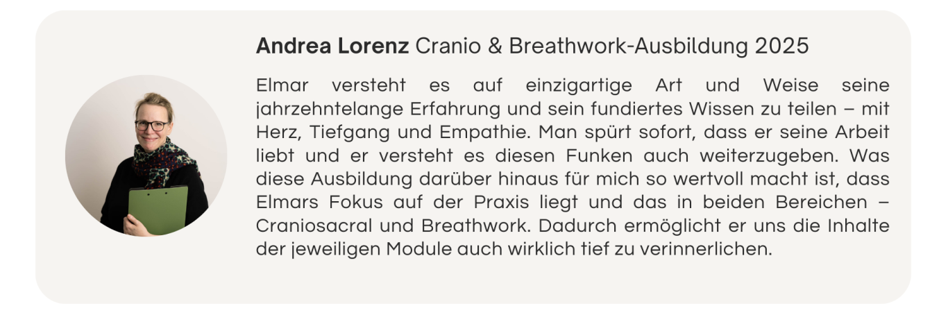 Teilnehmer Punjo über seine Erfahrung bei der Craniosacral Ausbildung in Wien